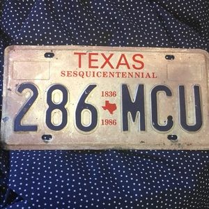 Texas Sesquicentennial License Plate